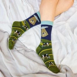 Foot Traffic $10 Or Less Alien Abduction Cows - Women's Novelty Socks