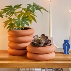 Homewares Areaware Short Stacking Planter - Terracotta