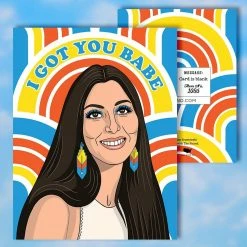 The Found I Got You Babe - Cher Greeting Card $10 Or Less