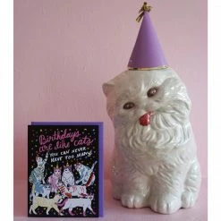 Ash + Chess Birthday Cats Greeting Card $10 Or Less