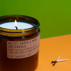 P.F. Candle Co. Large Candle - Amber & Moss