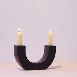 Buy 🎁 Paddywax Ceramic Taper Candle Holder - Black 🌟 12 Paddywax Ceramic Taper Candle Holder - Black