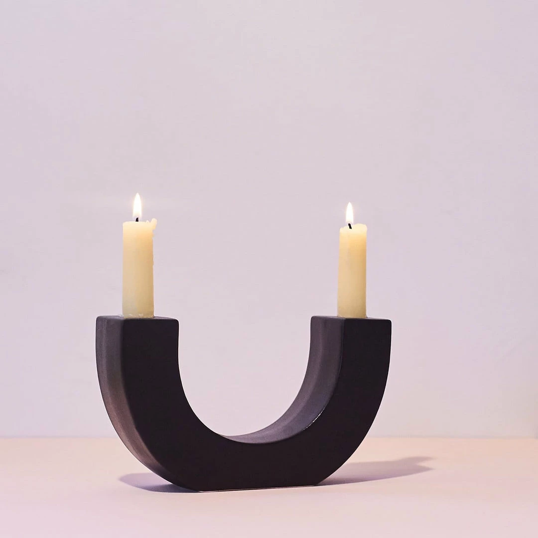 Buy 🎁 Paddywax Ceramic Taper Candle Holder - Black 🌟 6 Paddywax Ceramic Taper Candle Holder - Black
