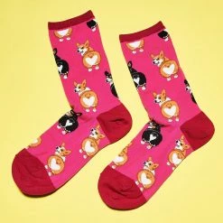 Socksmith Corgi Butts - Women's Novelty Socks $10 Or Less