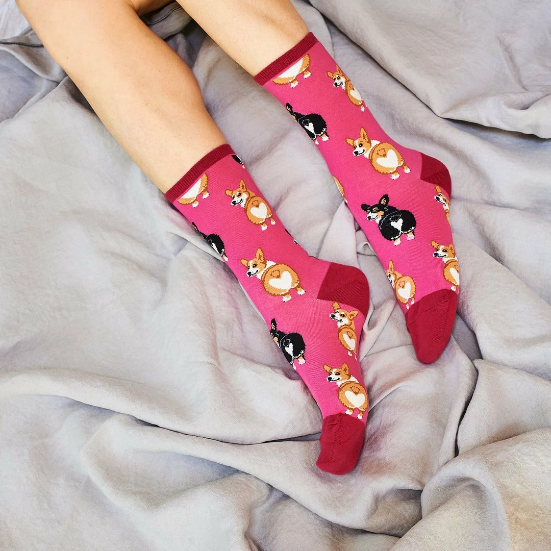Buy ⌛ Socksmith Corgi Butts - 👩 Women's Novelty 🧦 Socks $10 Or Less 🎁 4 Socksmith Corgi Butts - Women's Novelty Socks $10 Or Less
