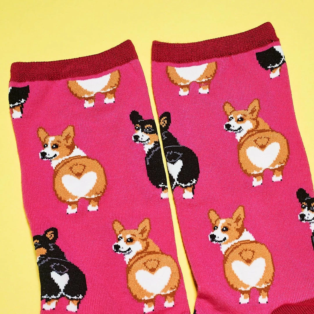 Buy ⌛ Socksmith Corgi Butts - 👩 Women's Novelty 🧦 Socks $10 Or Less 🎁 5 Socksmith Corgi Butts - Women's Novelty Socks $10 Or Less