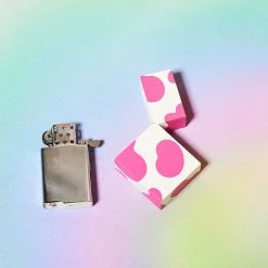 Tsubota Pearl Cow Print Hard Edge Lighter Sale