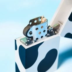 Tsubota Pearl Cow Print Hard Edge Lighter Sale