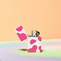 Tsubota Pearl Cow Print Hard Edge Lighter Sale