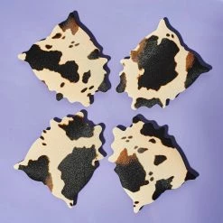 Misc. Faux Cowhide Coasters - Set Of 4 $50 OR LESS