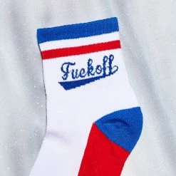Misc. $10 Or Less F*ck Off Socks - White