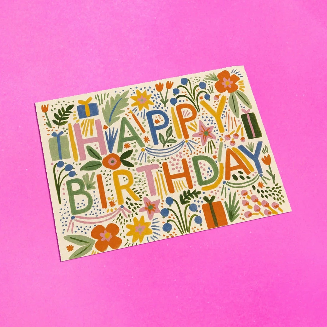Flash Sale 🎉 Rifle Paper Company Fiesta 🎂 Birthday Greeting Card 🤩 3 Rifle Paper Company Fiesta Birthday Greeting Card