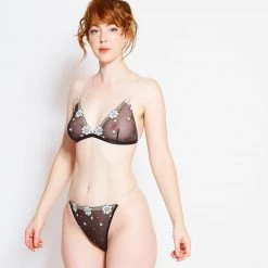Misc. Sale Floral Mesh Thong