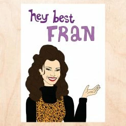 Fine Ass Lines Best Fran Greeting Card $10 Or Less