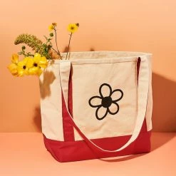 Friends NYC Friends X Stems Flower Canvas Tote Bag $50 OR LESS