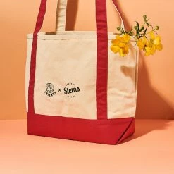 Friends NYC Friends X Stems Flower Canvas Tote Bag $50 OR LESS