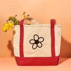 Friends NYC Friends X Stems Flower Canvas Tote Bag $50 OR LESS