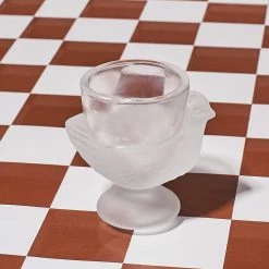 Misc. Frosted Glass Chick Egg Cup Holder