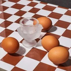 Misc. Frosted Glass Chick Egg Cup Holder