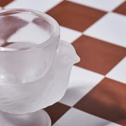 Misc. Frosted Glass Chick Egg Cup Holder