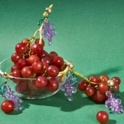 Misc. Gems Of Grapes Earrings