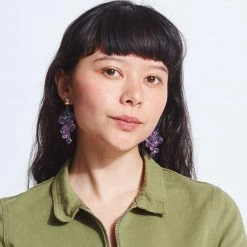 Misc. Gems Of Grapes Earrings