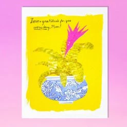 Yellow Owl Workshop Sale Gratitude + Love For Mom - Risograph Greeting Card