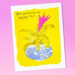 Yellow Owl Workshop Sale Gratitude + Love For Mom - Risograph Greeting Card