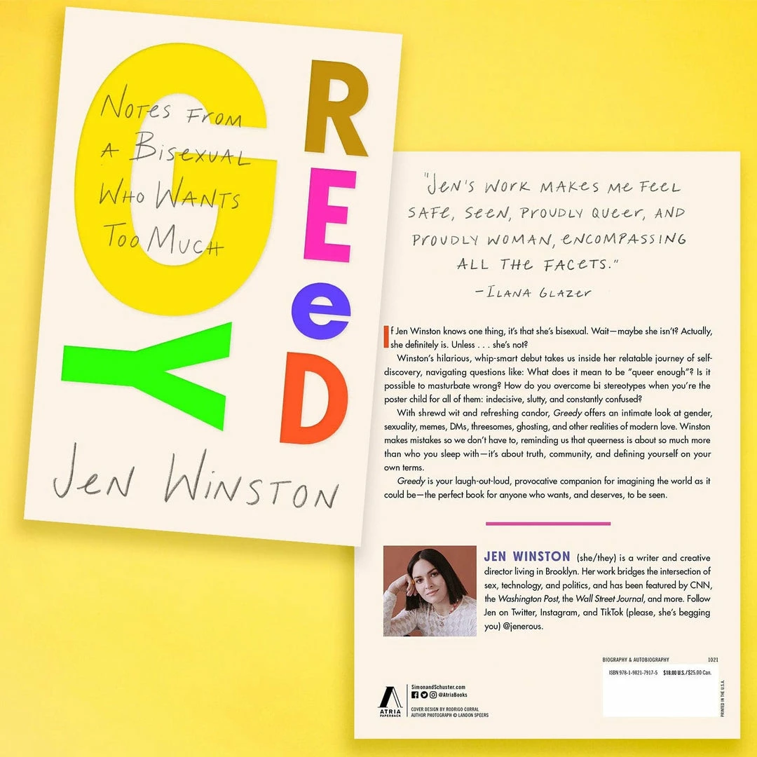 Best Sale 💯 Simon And Schuster $20 OR LESS! Greedy: Notes From A Bisexual Who Wants Too Much By Jen Winston 🔥 4 Simon And Schuster $20 OR LESS! Greedy: Notes From A Bisexual Who Wants Too Much By Jen Winston