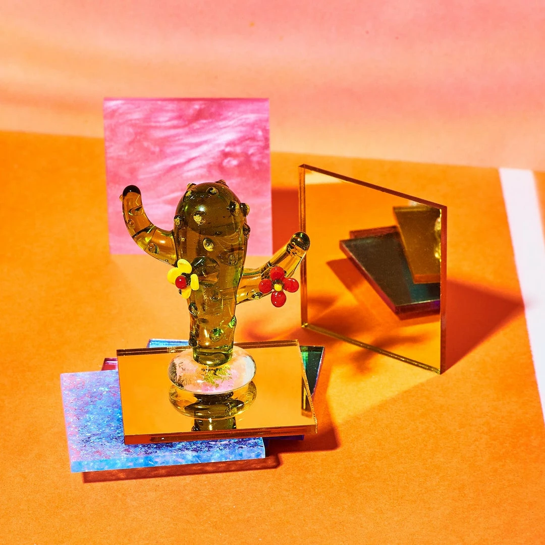 Wholesale ๐ Misc. Mini Cactus Glass Figurine ๐ 6 Misc. Mini Cactus Glass Figurine