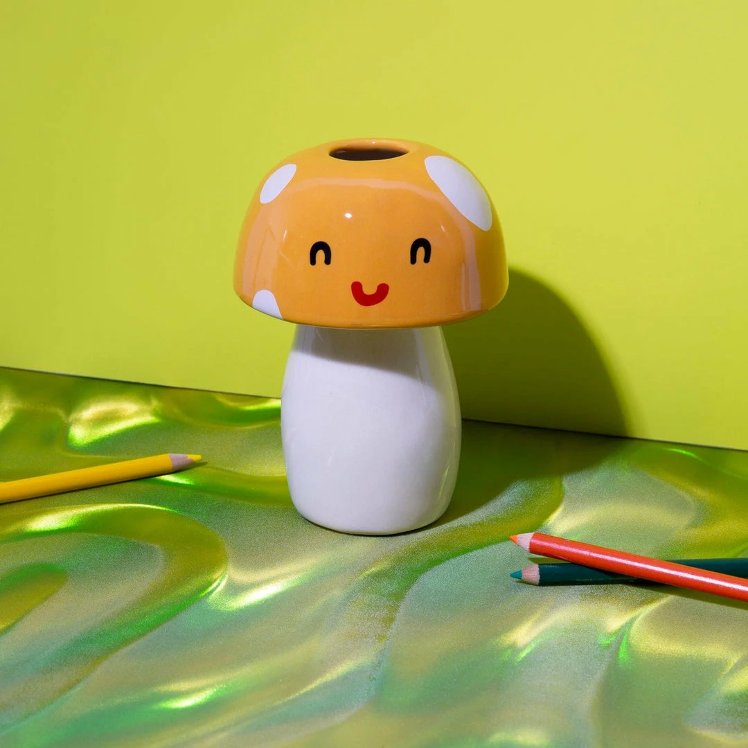 Promo 🥰 Rompotodo Mushroom Ceramic Vase - Orange Sale 🥰 3 Rompotodo Mushroom Ceramic Vase - Orange Sale
