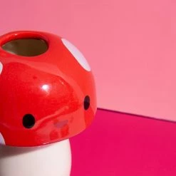 Rompotodo Mushroom Ceramic Vase - Red