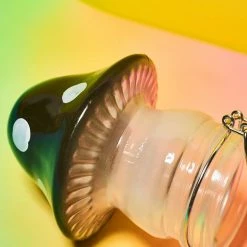 Misc. Sale Mushroom Glass Stash Jar - Black
