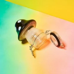 Misc. Sale Mushroom Glass Stash Jar - Black