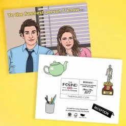 The Found The Office Jim & Pam Greeting Card Sale