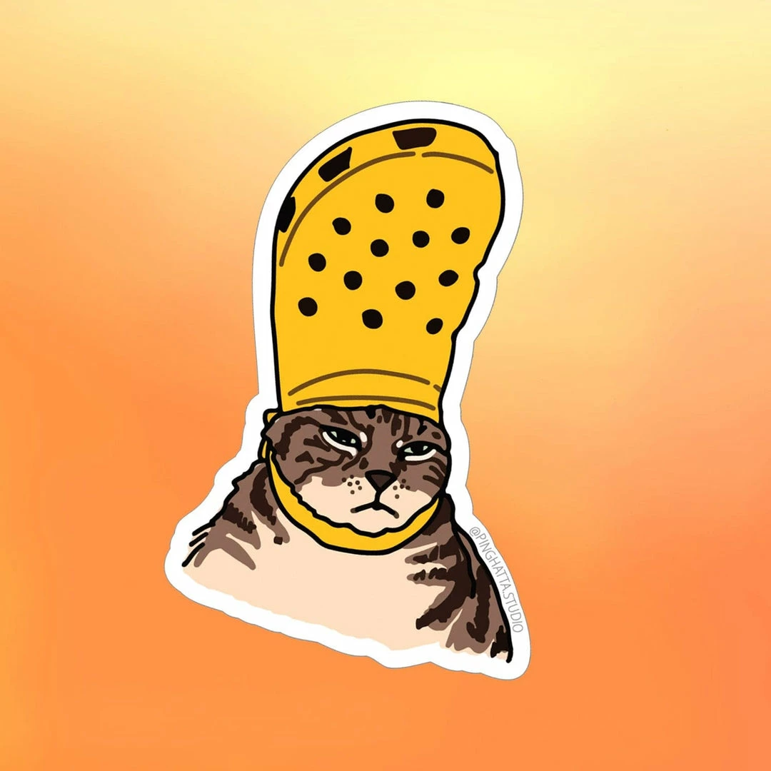 Budget ๐ Ping Hatta Studio $10 Or Less Ping Hatta Sticker - Croc Cat ๐ 5 Ping Hatta Studio $10 Or Less Ping Hatta Sticker - Croc Cat