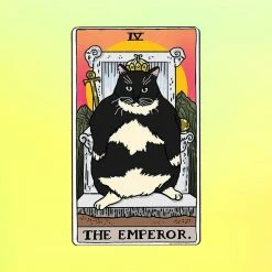 Ping Hatta Studio Ping Hatta Sticker - Tarot Cat The Emperor $10 Or Less