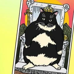 Ping Hatta Studio Ping Hatta Sticker - Tarot Cat The Emperor $10 Or Less