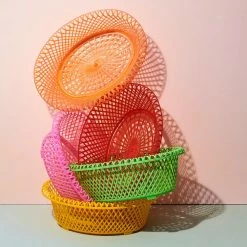 Misc. Plastic Fruit Basket - Multicolor