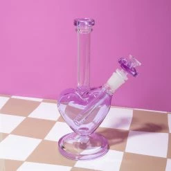 Misc. Purple Glass Heart Beaker Sale