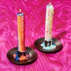 Misc. $10 Or Less Rainbow Drip Taper Candles