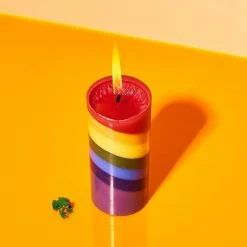 Misc. Rainbow Pillar Candle