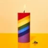 Misc. Rainbow Pillar Candle