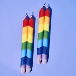 Misc. Rainbow Taper Set - 4 Candles