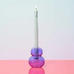 Paddywax $20 OR LESS! Realm Glass Bubble Candle Holder - Purple