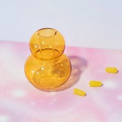 Paddywax $20 OR LESS! Realm Glass Bubble Candle Holder - Yellow