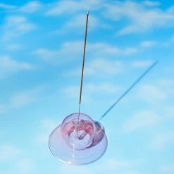 Paddywax Realm Glass Bubble Incense Holder - Pink