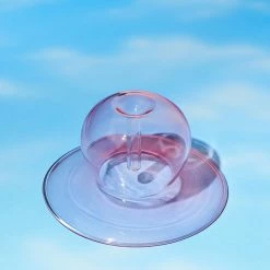 Paddywax Realm Glass Bubble Incense Holder - Pink