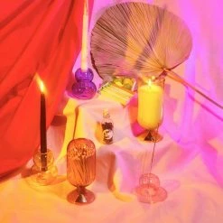 Paddywax Realm Glass Bubble Incense Holder - Pink