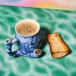 Misc. $20 OR LESS! Roast And Toast Ceramic Mug - Blue Marble